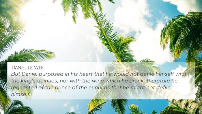 Daniel 1:8 WEB Bible Verse Image