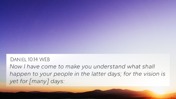 Daniel 10:14 WEB Bible Verse Image