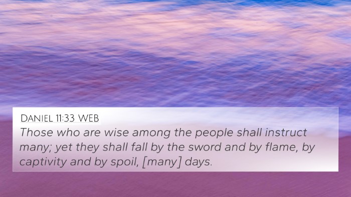 Daniel 11:33 WEB Bible Verse Image