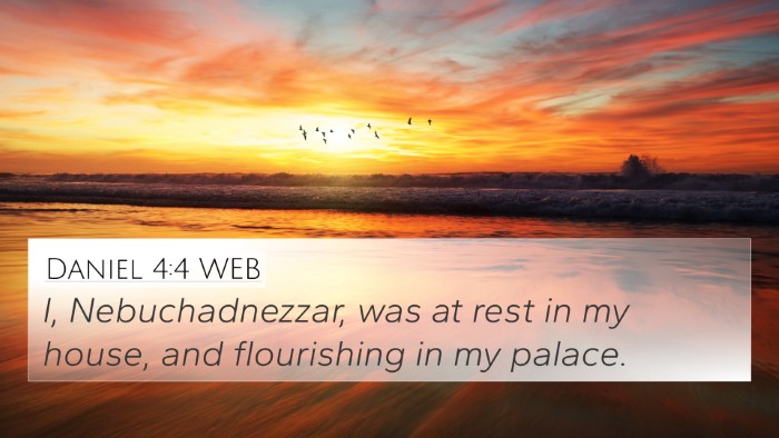 Daniel 4:4 WEB Bible Verse Image