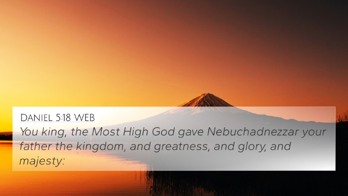 Daniel 5:18 WEB Bible Verse Image
