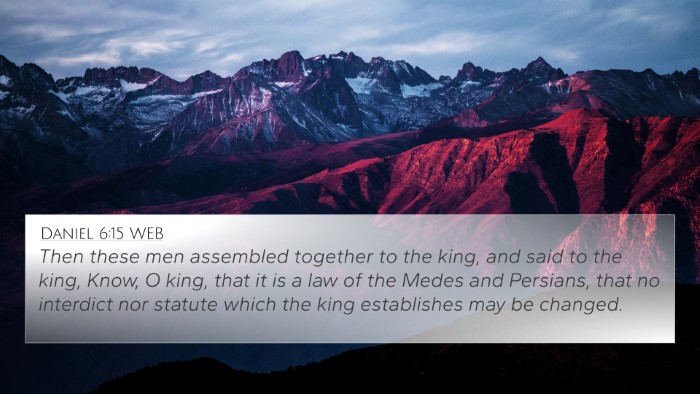 Daniel 6:15 WEB Bible Verse Image