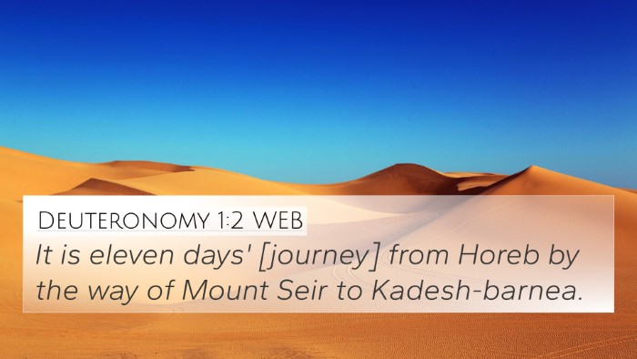 Deuteronomy 1:2 WEB 4K Wallpaper - It is eleven days' [journey] from Horeb by the - 4K Wallpaper Bible Verse