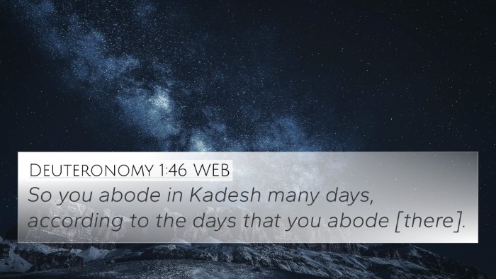 Deuteronomy 1:46 WEB Bible Verse Image