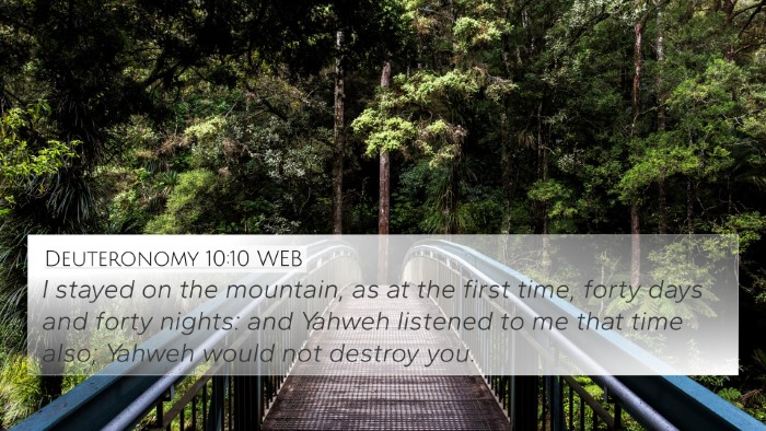 Deuteronomy 10:10 WEB Bible Verse Image