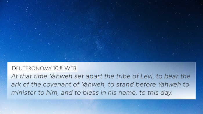 Deuteronomy 10:8 WEB Bible Verse Image