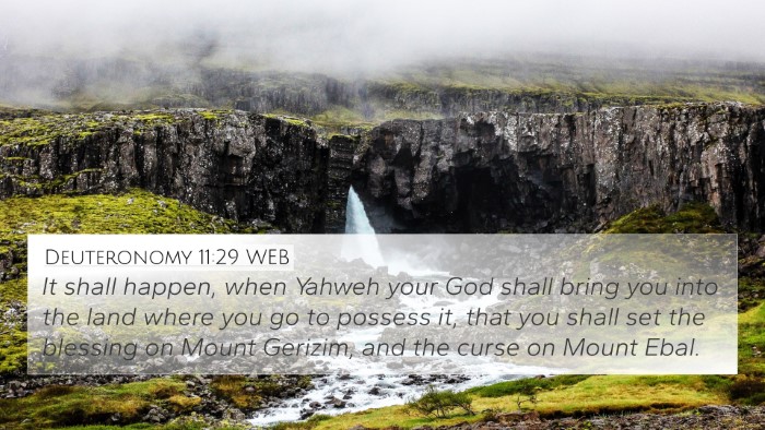 Deuteronomy 11:29 WEB Bible Verse Image