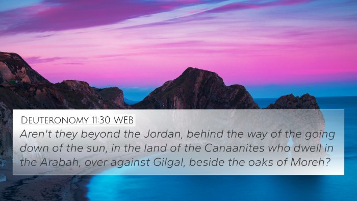 Deuteronomy 11:30 WEB Bible Verse Image