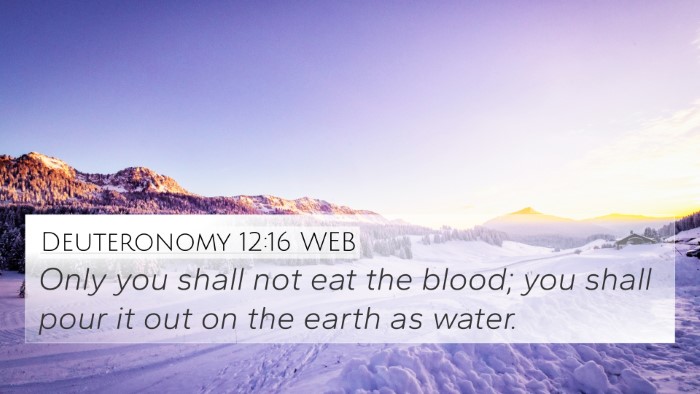 Deuteronomy 12:16 WEB Bible Verse Image