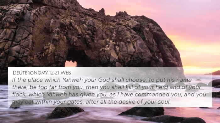 Deuteronomy 12:21 WEB 4K Wallpaper - If the place which Yahweh your God shall choose, - 4K Wallpaper Bible Verse