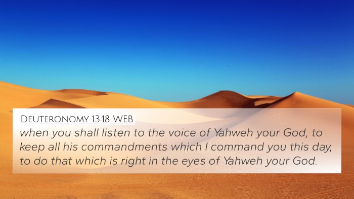 Deuteronomy 13:18 WEB Bible Verse Image