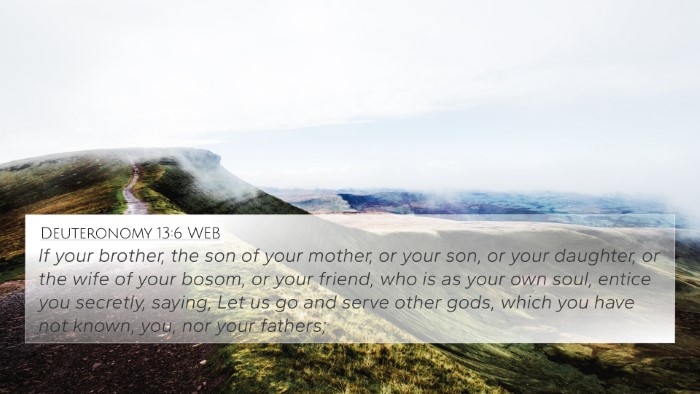 Deuteronomy 13:6 WEB Bible Verse Image