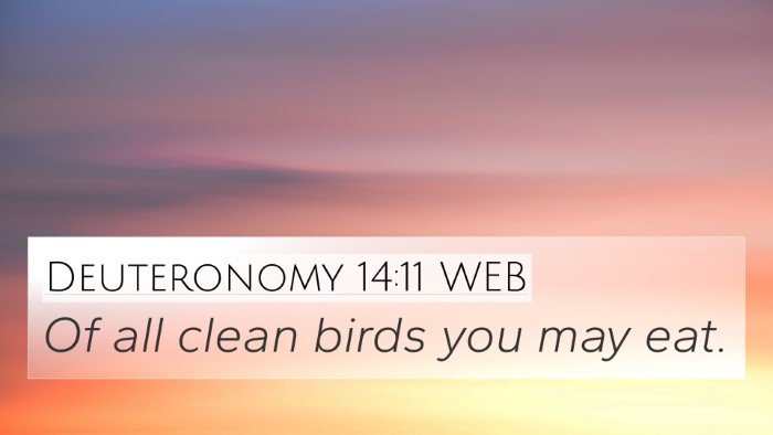 Deuteronomy 14:11 WEB 4K Wallpaper - Of all clean birds you may - 4K Wallpaper Bible Verse