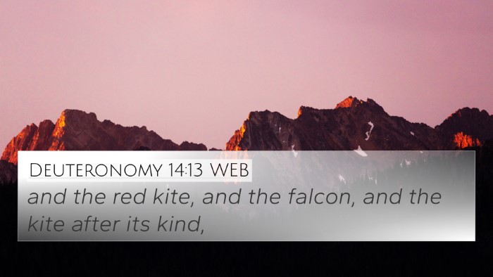 Deuteronomy 14:13 WEB 4K Wallpaper - and the red kite, and the falcon, and the kite - 4K Wallpaper Bible Verse