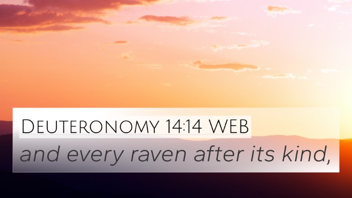 Deuteronomy 14:14 WEB 4K Wallpaper - and every raven after its - 4K Wallpaper Bible Verse