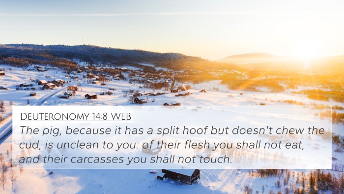 Deuteronomy 14:8 WEB Bible Verse Image