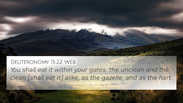 Deuteronomy 15:22 WEB Bible Verse Image
