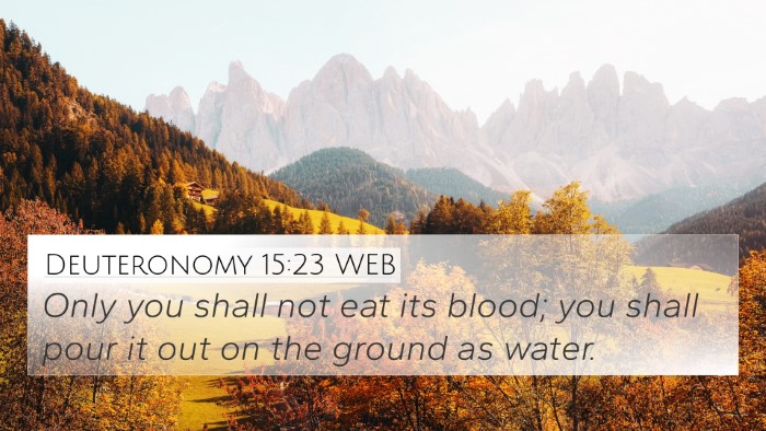 Deuteronomy 15:23 WEB Bible Verse Image