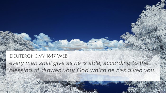 Deuteronomy 16:17 WEB Bible Verse Image