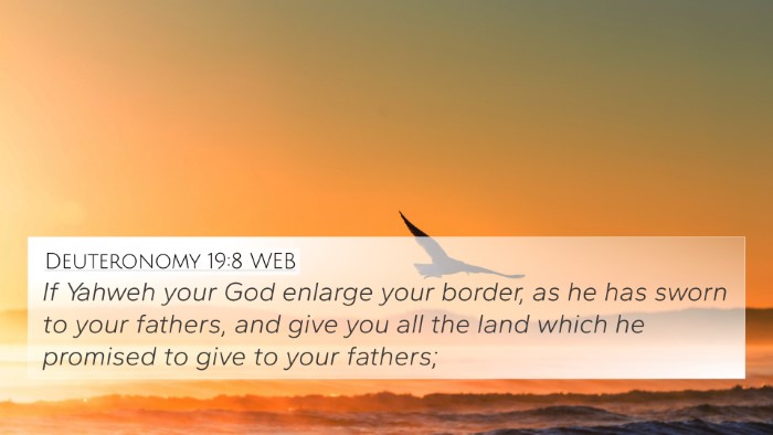 Deuteronomy 19:8 WEB Bible Verse Image