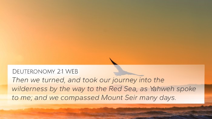 Deuteronomy 2:1 WEB Bible Verse Image