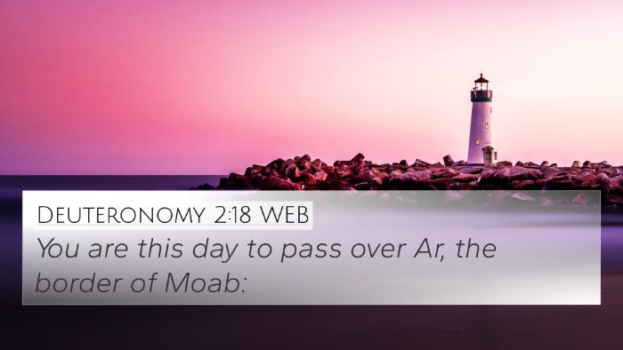 Deuteronomy 2:18 WEB Bible Verse Image