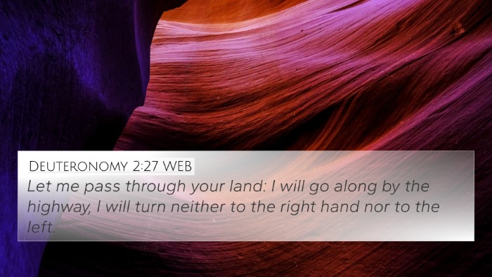 Deuteronomy 2:27 WEB Bible Verse Image