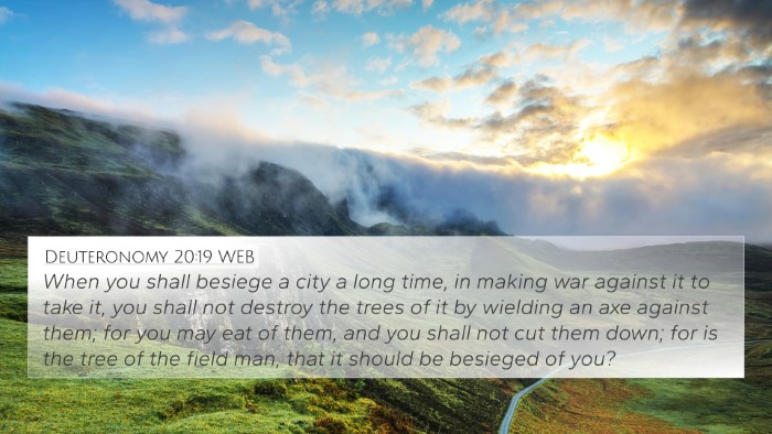 Deuteronomy 20:19 WEB Bible Verse Image