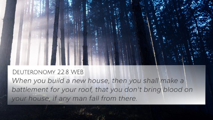 Deuteronomy 22:8 WEB Bible Verse Image