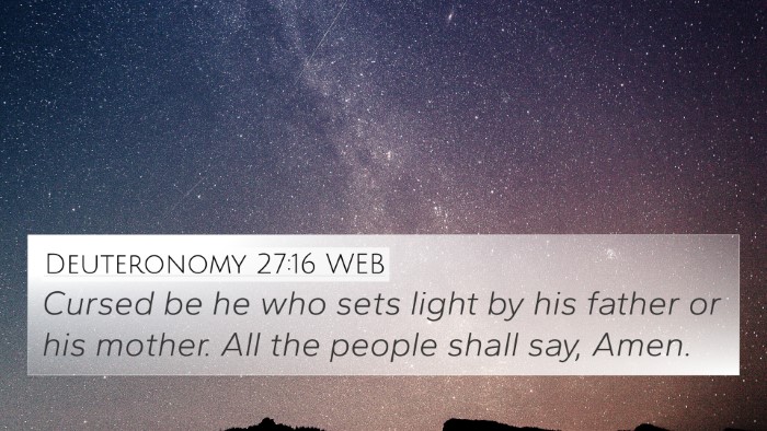 Deuteronomy 27:16 WEB Bible Verse Image