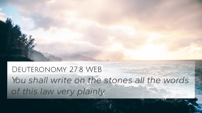 Deuteronomy 27:8 WEB Bible Verse Image
