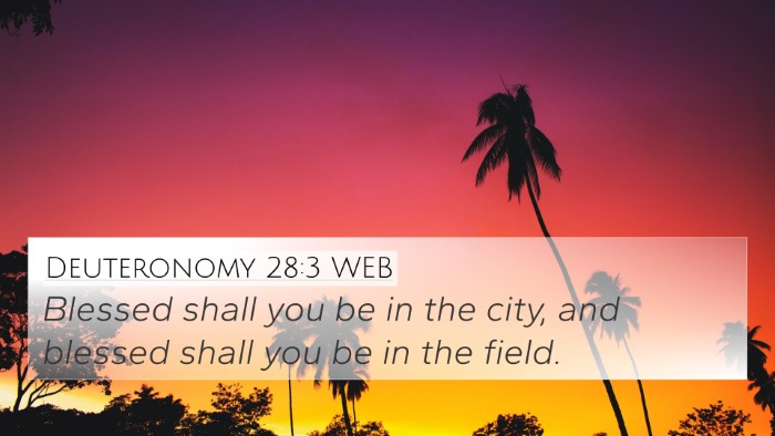 Deuteronomy 28:3 WEB Bible Verse Image