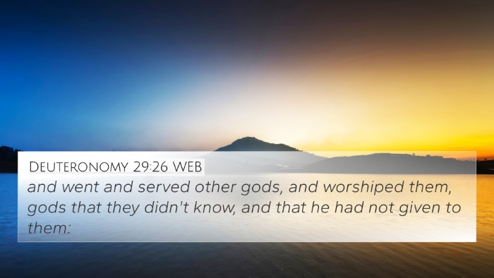 Deuteronomy 29:26 WEB 4K Wallpaper - and went and served other gods, and worshiped - 4K Wallpaper Bible Verse