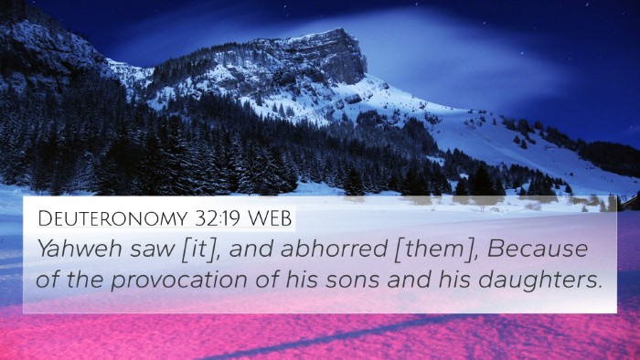 Deuteronomy 32:19 WEB Bible Verse Image