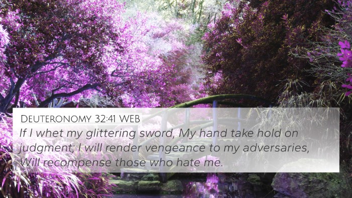 Deuteronomy 32:41 WEB Bible Verse Image