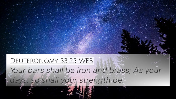 Deuteronomy 33:25 WEB Bible Verse Image