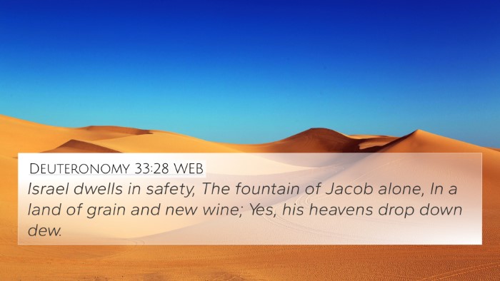 Deuteronomy 33:28 WEB Bible Verse Image