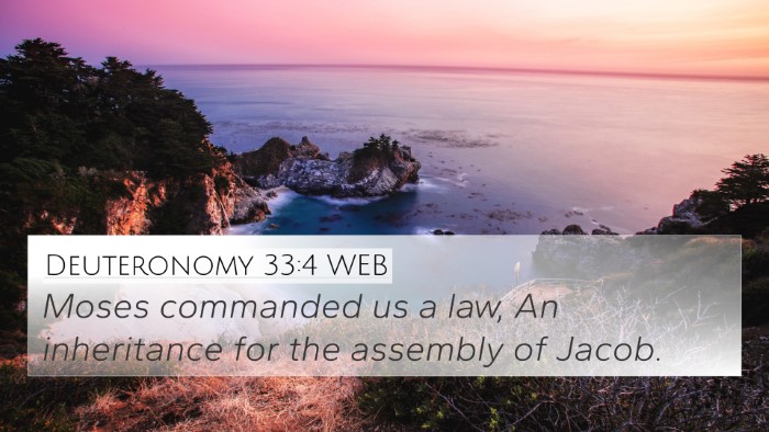 Deuteronomy 33:4 WEB Bible Verse Image