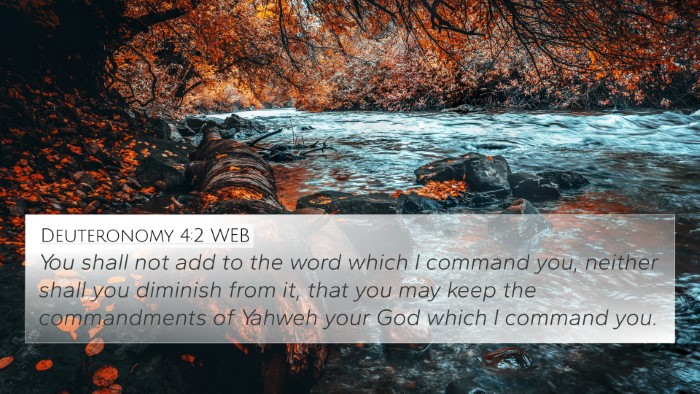Deuteronomy 4:2 WEB Bible Verse Image