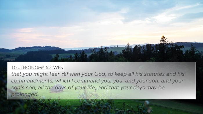 Deuteronomy 6:2 WEB Bible Verse Image