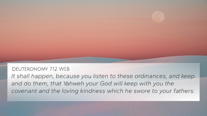 Deuteronomy 7:12 WEB Bible Verse Image