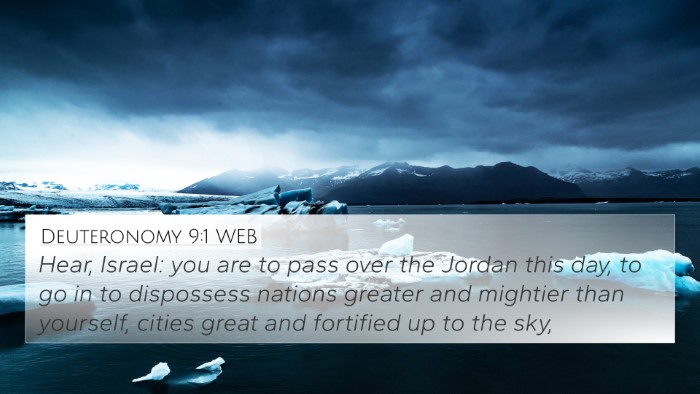 Deuteronomy 9:1 WEB Bible Verse Image
