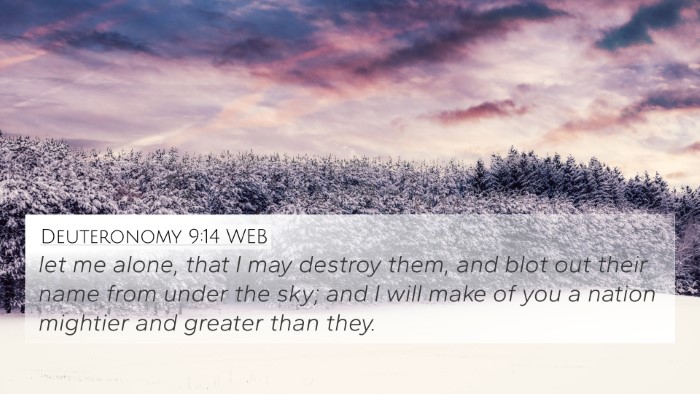 Deuteronomy 9:14 WEB Bible Verse Image