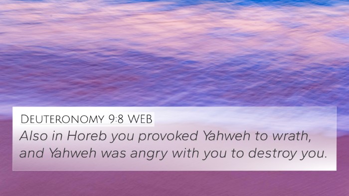 Deuteronomy 9:8 WEB Bible Verse Image