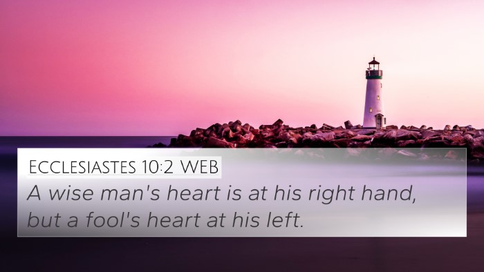 Ecclesiastes 10:2 WEB Bible Verse Image
