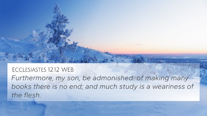 Ecclesiastes 12:12 WEB Bible Verse Image