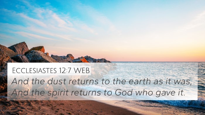 Ecclesiastes 12:7 WEB Bible Verse Image