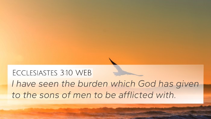 Ecclesiastes 3:10 WEB Bible Verse Image
