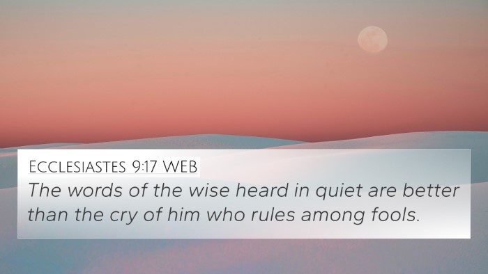 Ecclesiastes 9:17 WEB Bible Verse Image
