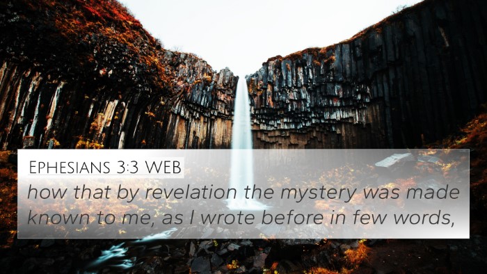 Ephesians 3:3 WEB Bible Verse Image